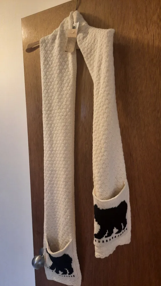 BNWT  Cotton  Knit winter Scarf with Pockets thumbnail