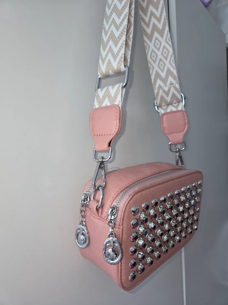 Pink Studded Crossbody Bag image indicator(6)