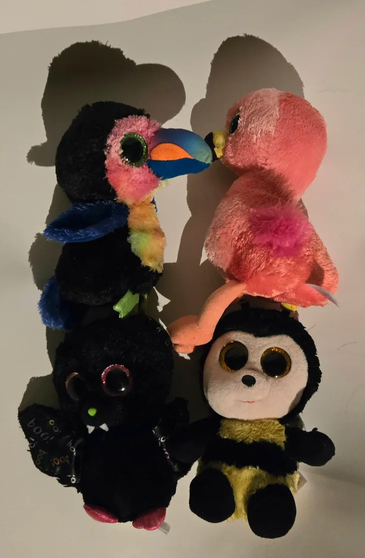 Beanie Boos Plush Toys - Flamingo, Toucan, Bat, Bee thumbnail