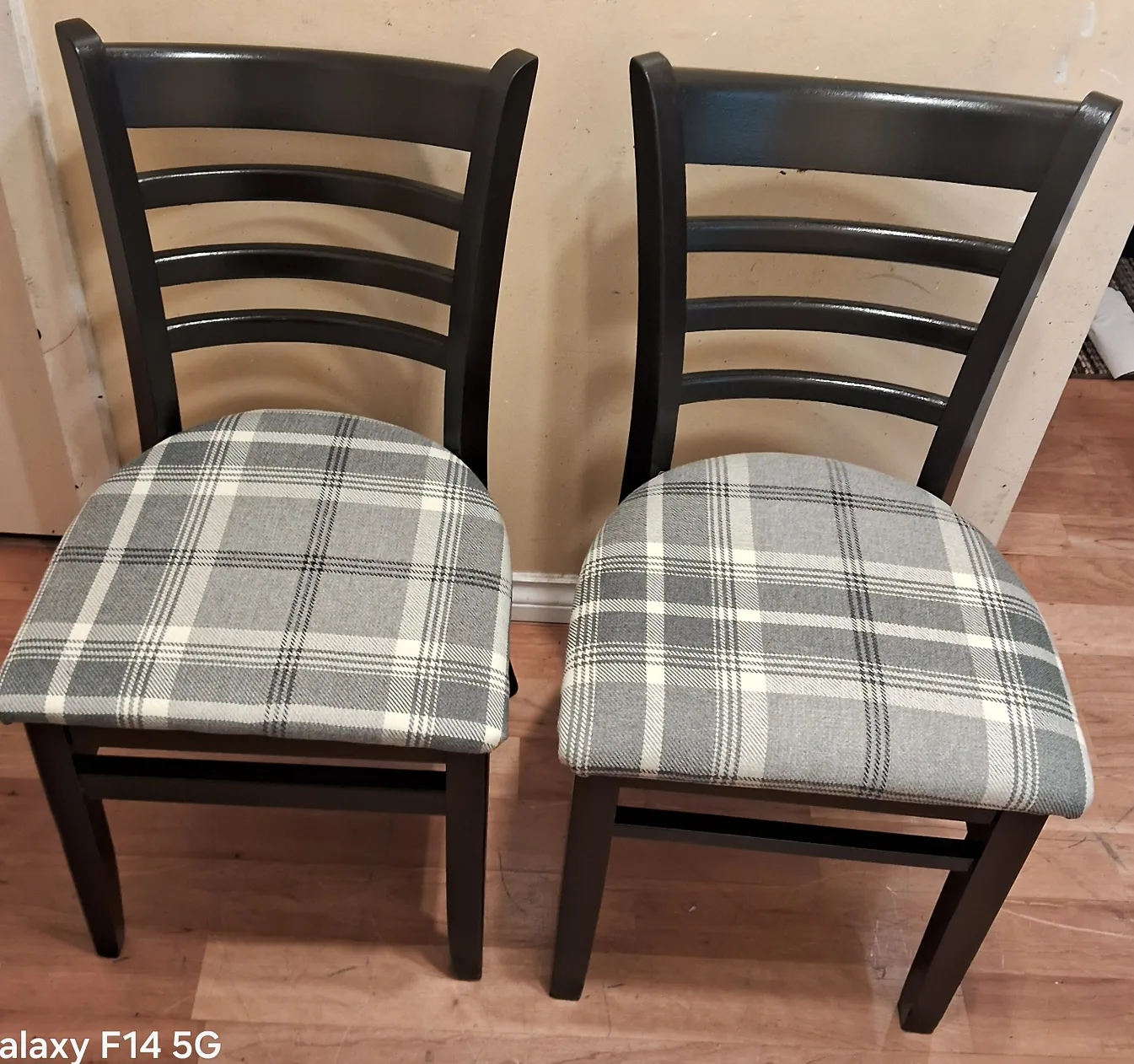 2 solid hardwood  Dining or office Chairs . thumbnail
