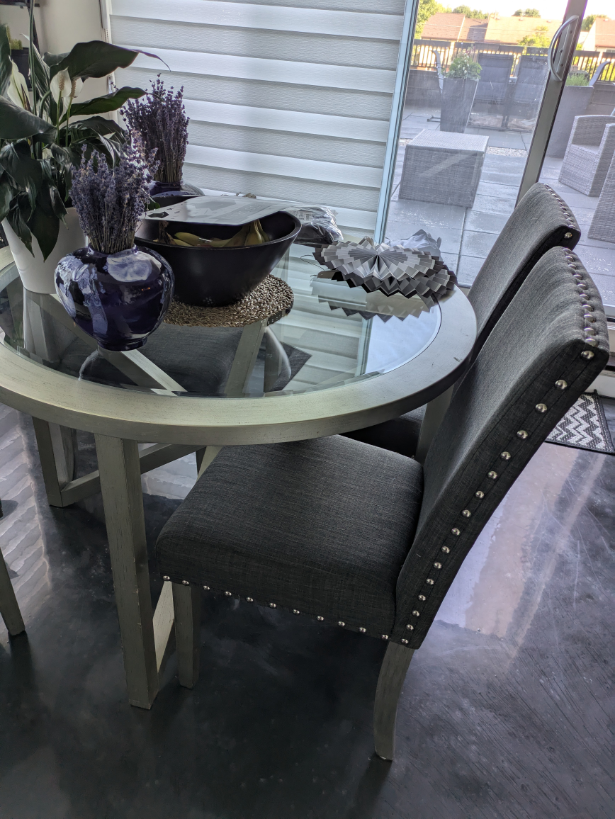 dining room table and chairs