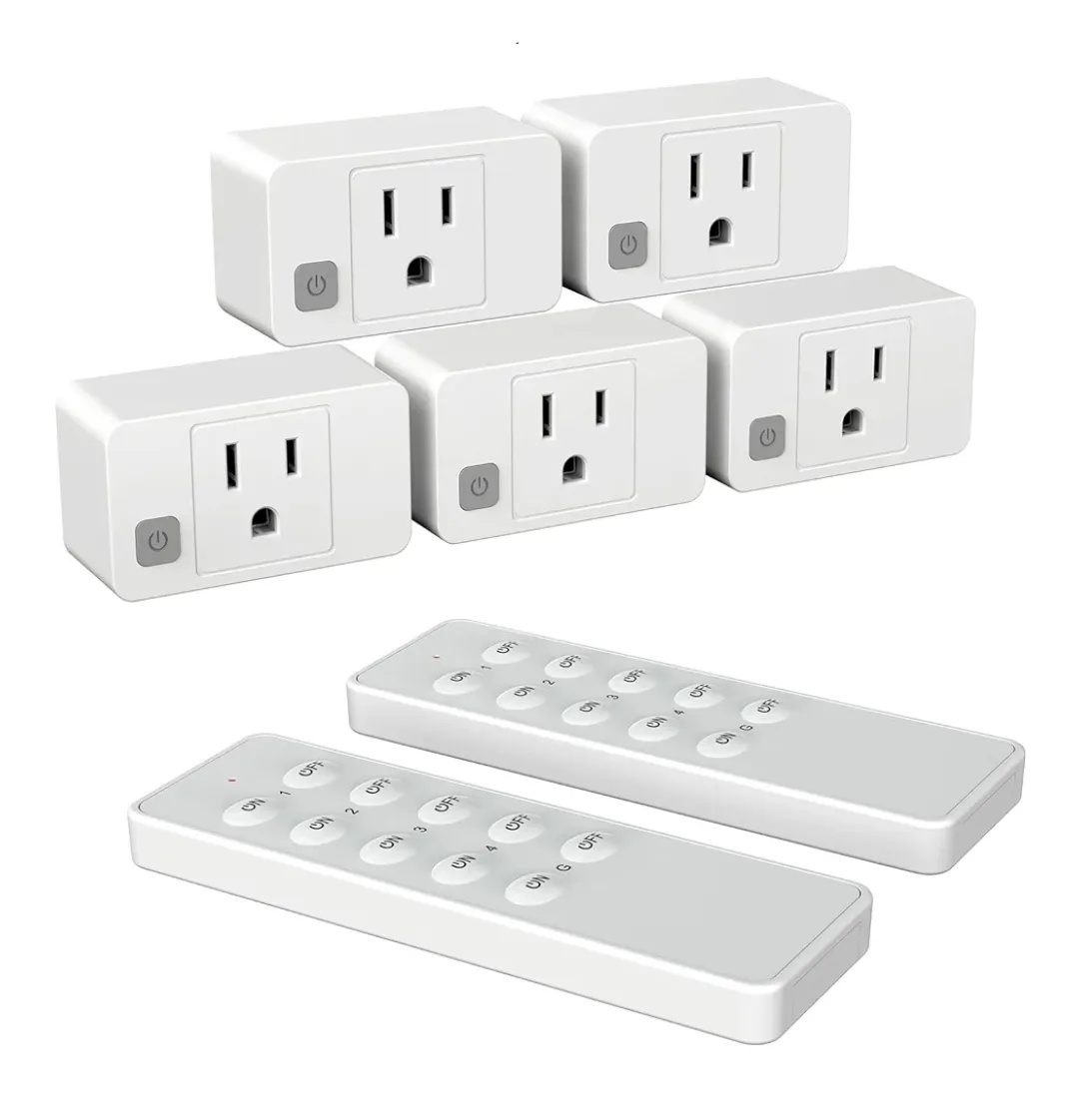 Wireless Remote Control Outlet Kit | 5 Plug Sockets + 2 Remotes thumbnail