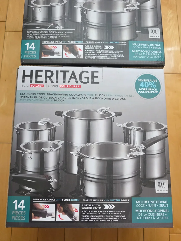*NEW* 14-pc Heritage The Rock Non-Stick T-Lock Cookware Set image indicator(2)
