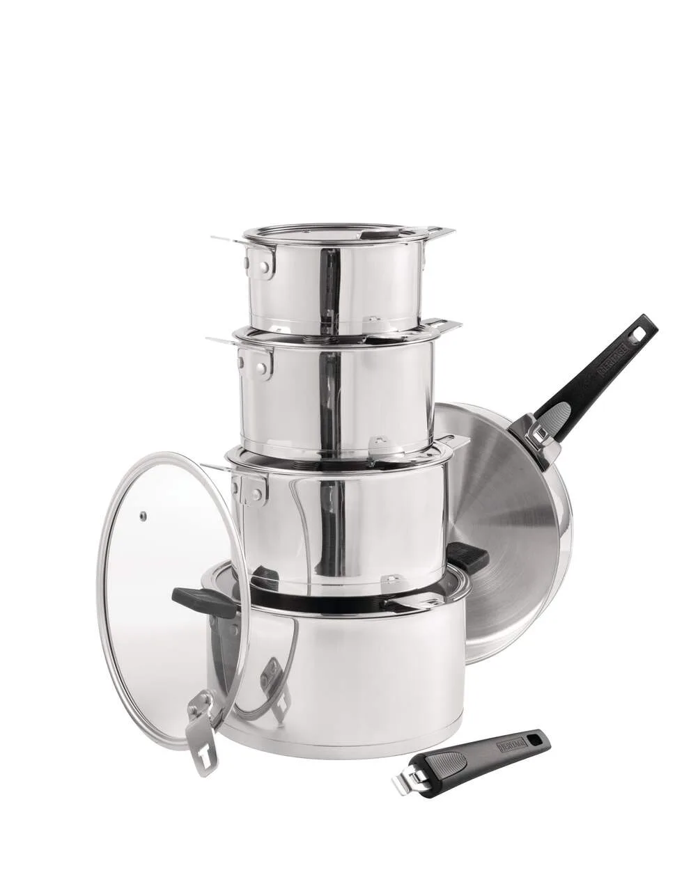 *NEW* 14-pc Heritage The Rock Non-Stick T-Lock Cookware Set image indicator(3)