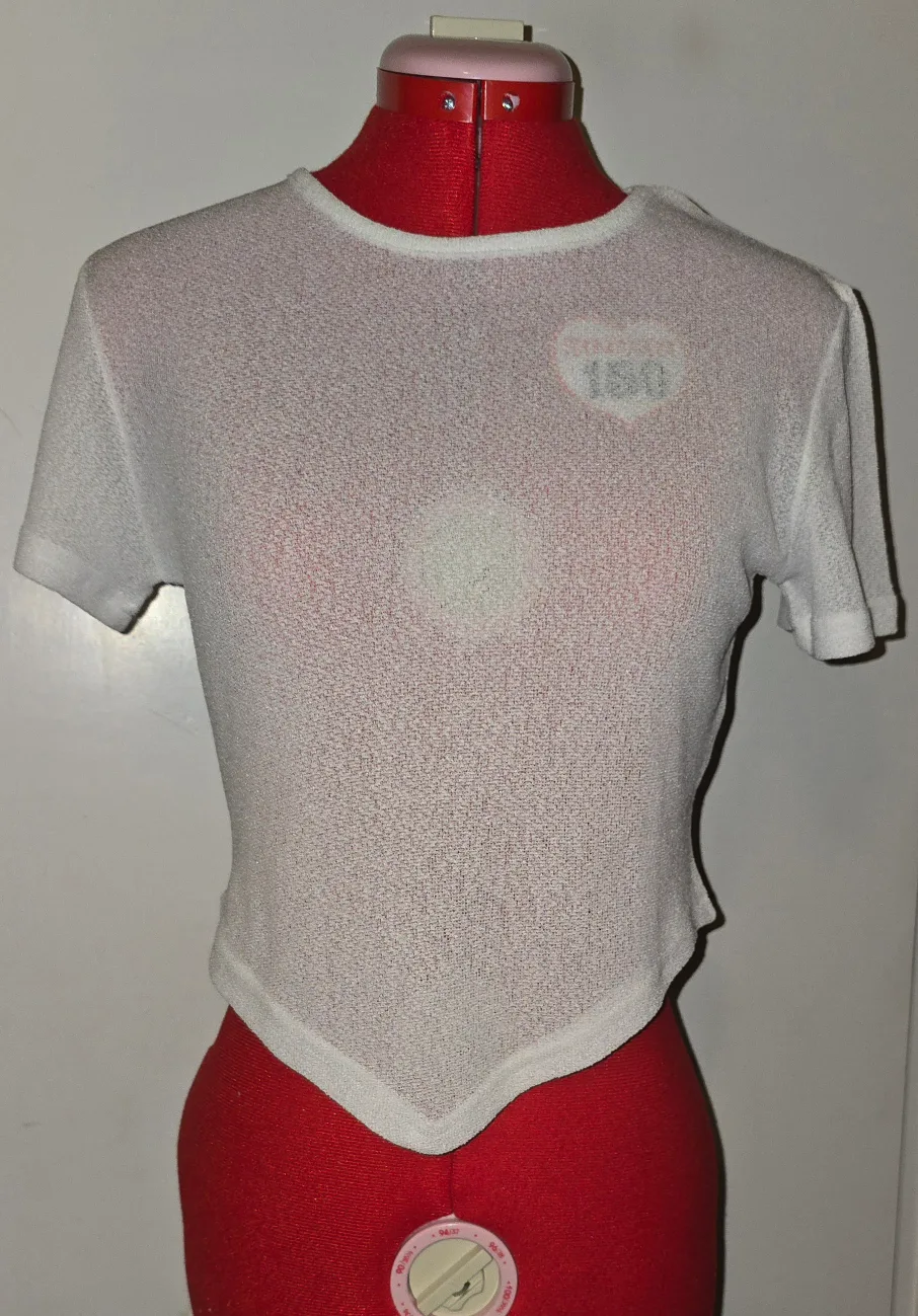White Knit Crop Top thumbnail