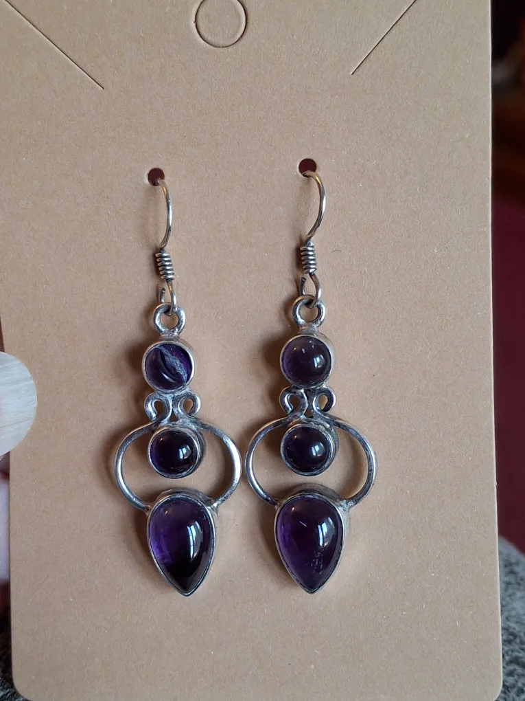 Amethyst Drop Earrings thumbnail