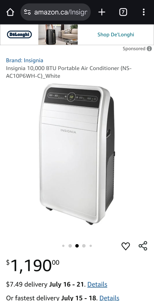 Insignia 10,000 BTU Portable Air Conditioner - photo 2
