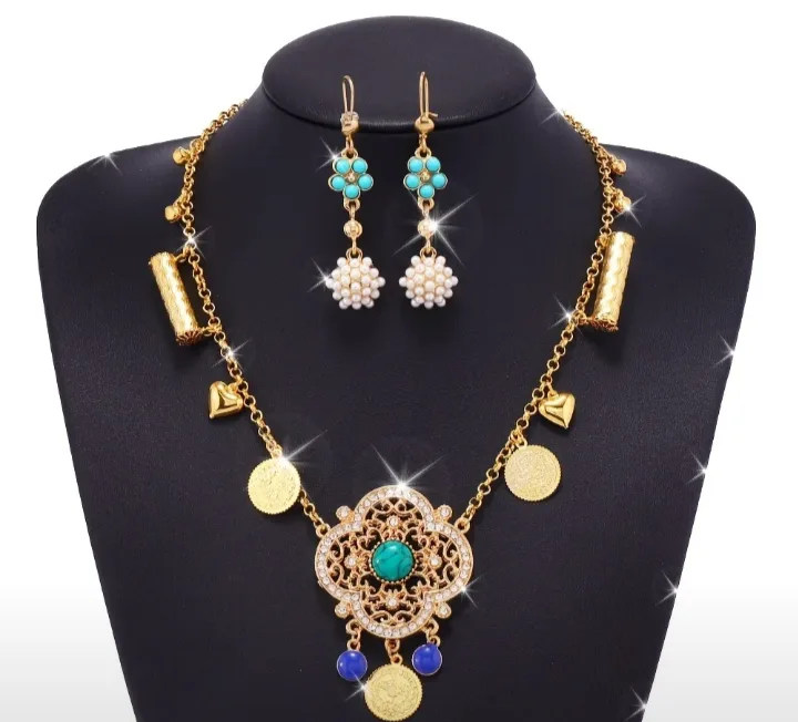 Necklace & Earring Set - Gold Tone thumbnail