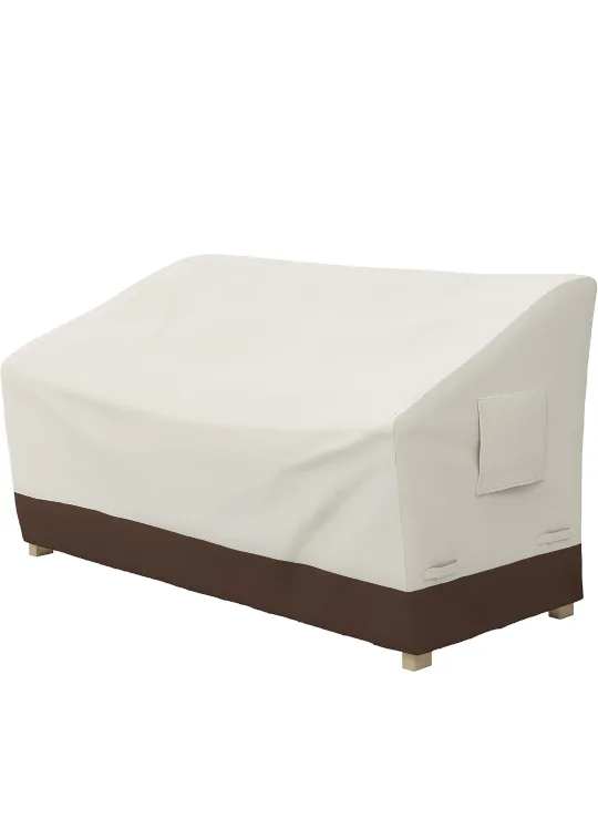 Amazon Basics 3-Seater Outdoor Patio Bench Cover, Beige/Tan thumbnail