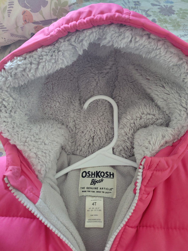 OshKosh B'gosh Pink Winter Puffer Jacket - Size 4T - photo 2