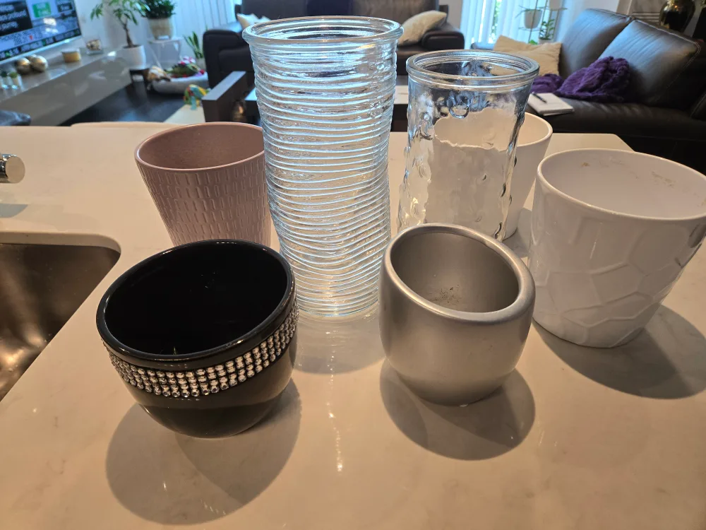 Assorted Decorative Flower Pots and Vase thumbnail