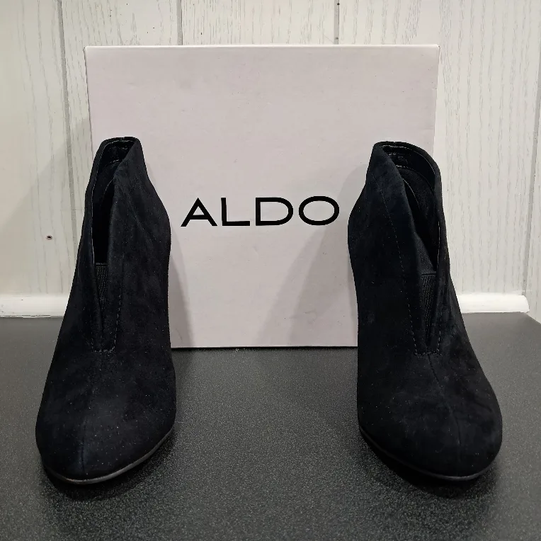 ALDO Black Suede Heeled Booties thumbnail