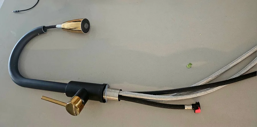 Black and Gold Kitchen Faucet thumbnail