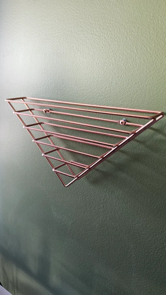 Triangle Metal Wall Shelf - Rose Gold thumbnail