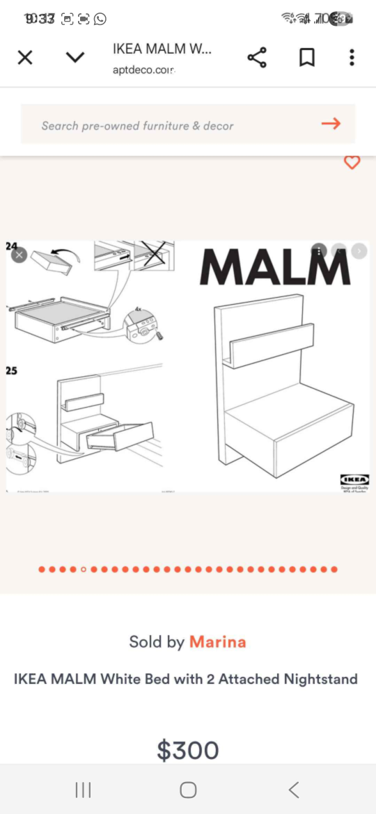 IKEA MALM Bed Nightstand