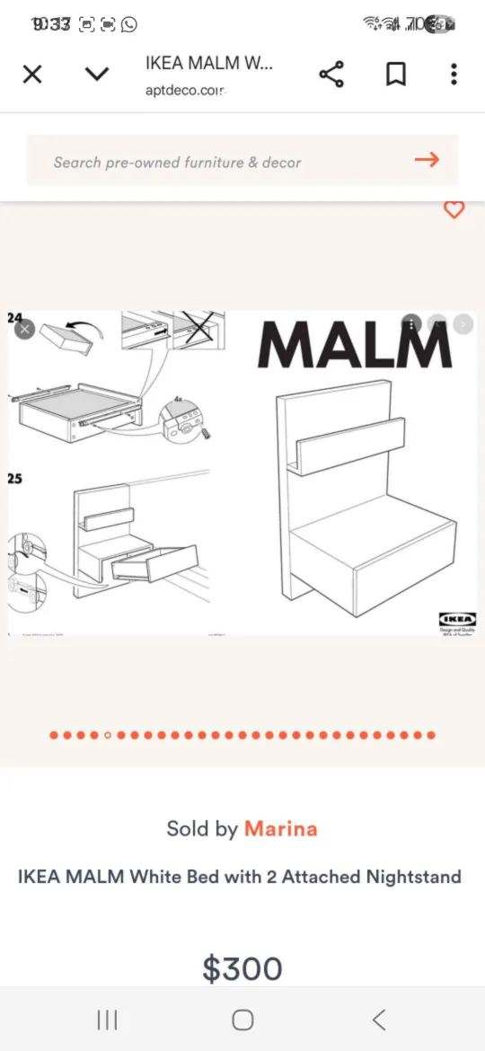 IKEA MALM Bed Nightstand thumbnail