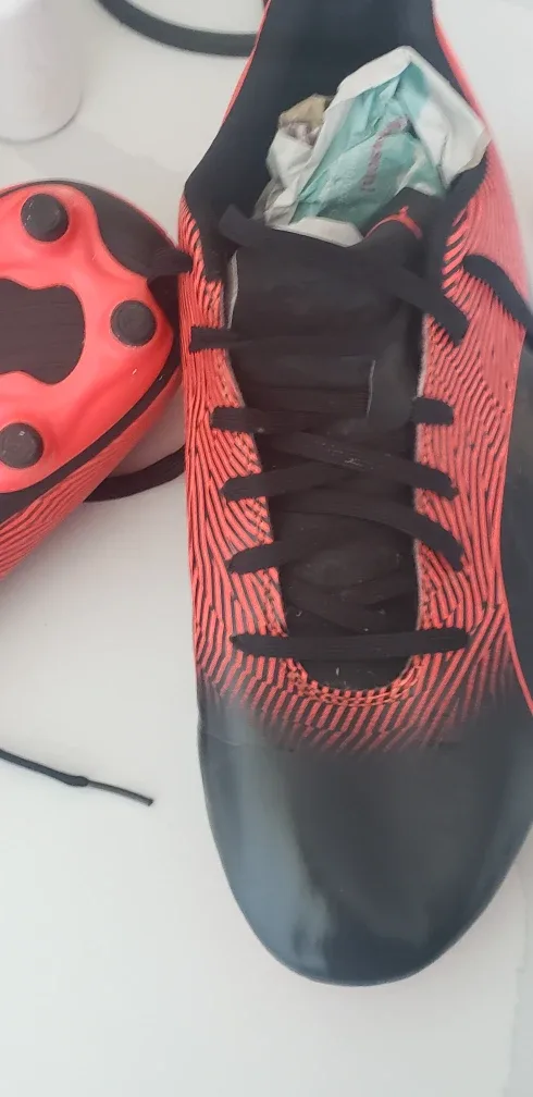 Puma Soccer Cleats - Black and Red thumbnail