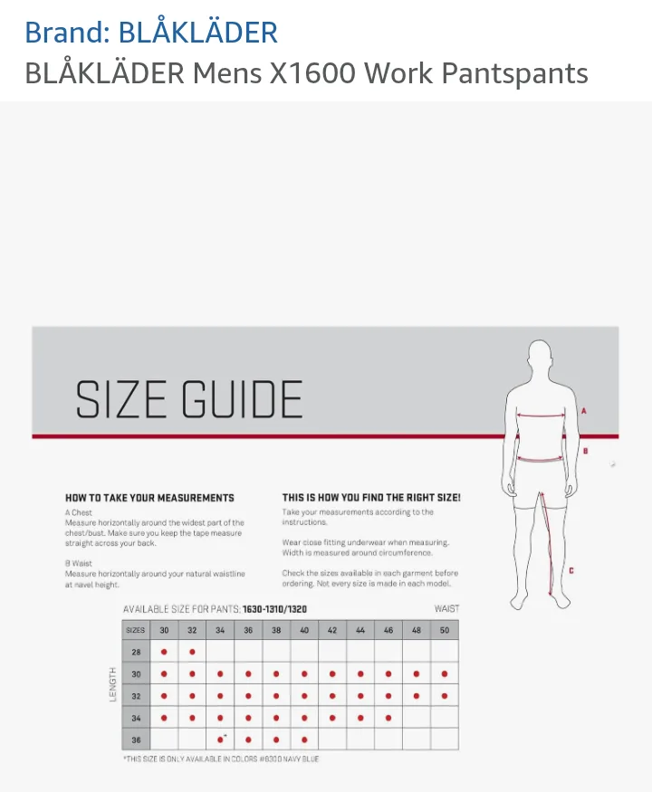 Blaklader Mens X1600 Work Pants image indicator(7)