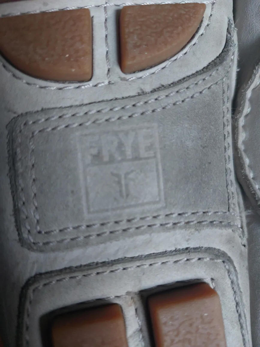 Frye Reagan Size 7 M Leather Braided Lace Moccasin Flats image indicator(7)