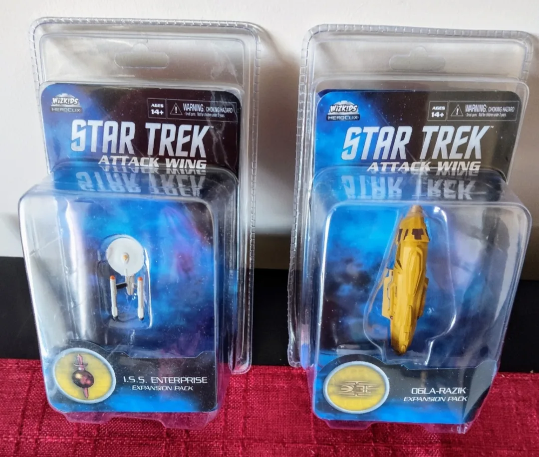 Lot Of 2 Star Trek Neca Attack Wings - I.S.S. Enterprise & Ogla thumbnail