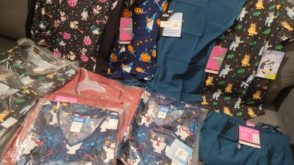Brand new Scrubstar Scrub Tops with original tags for $15 thumbnail