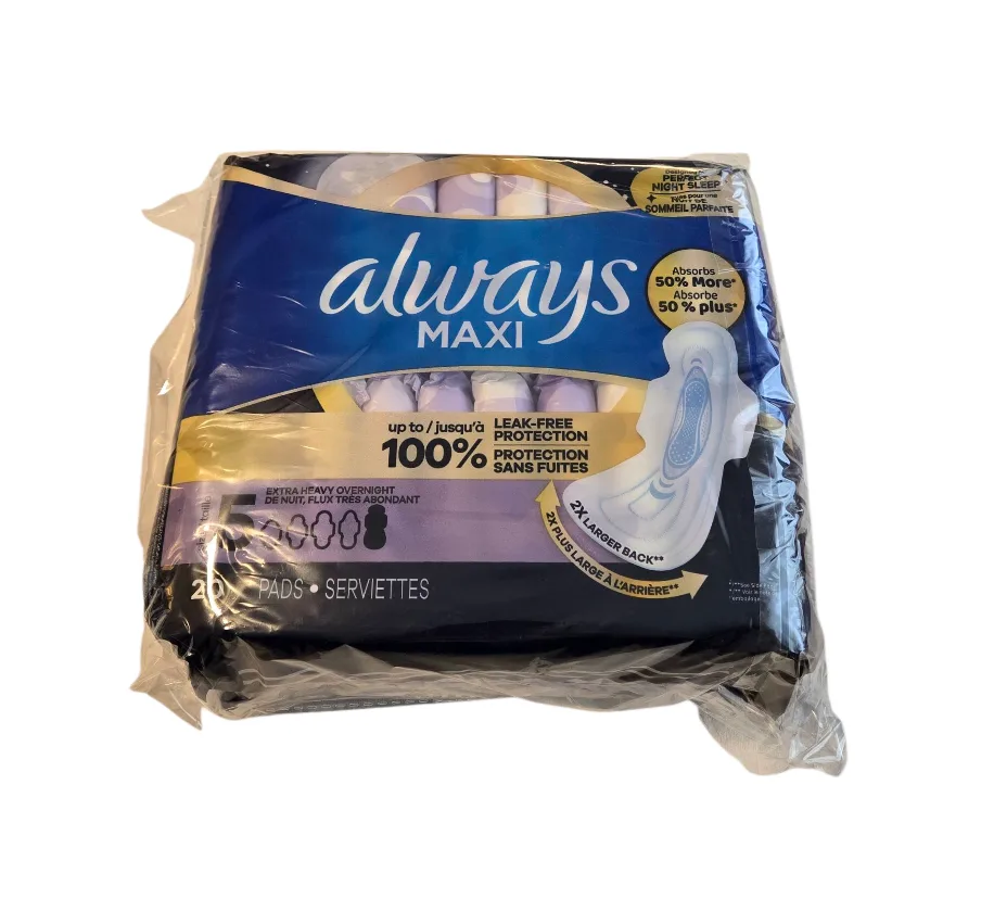 Always Maxi Overnight Pads 20 Count Size 5 thumbnail