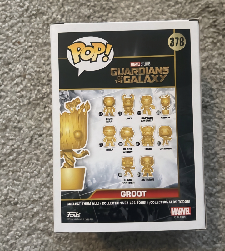 Funko Pop! Marvel Groot #378 Gold Chrome - photo 3