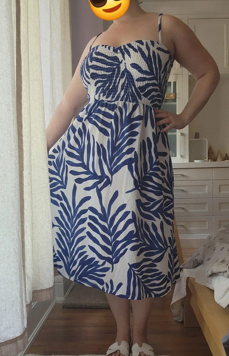 Blue & White H&M Sundress, L or M thumbnail
