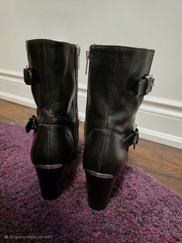 Michael Kors Black Leather Heeled Boots - photo 4