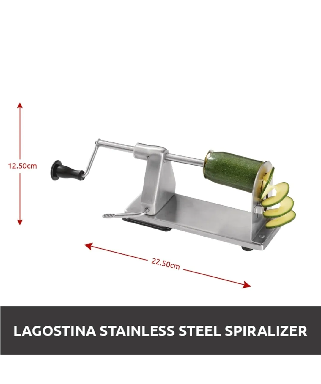 Lagostina Stainless Steel Spiralizer image indicator(3)