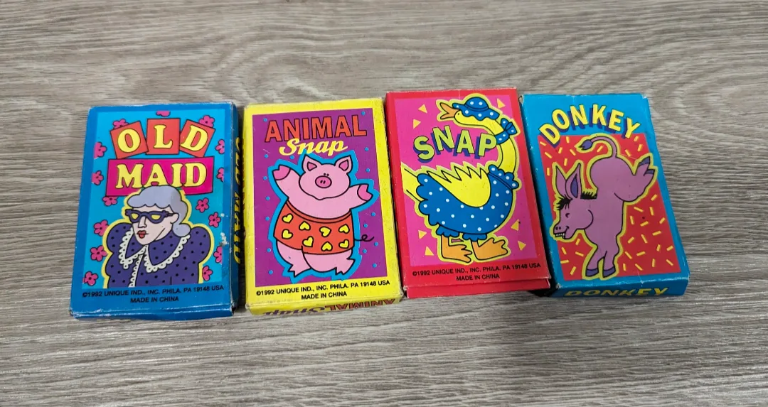 Vintage Card Games - Old Maid, Animal Snap, Donkey thumbnail
