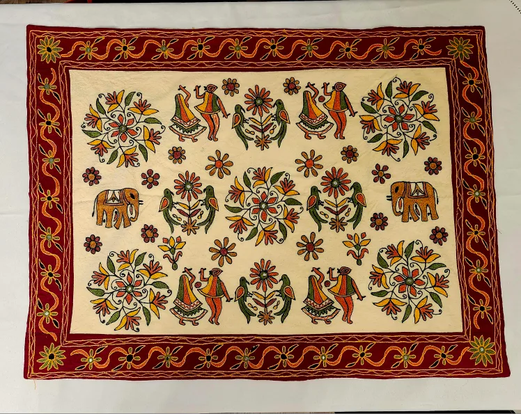 Embroidered Table Runner - Folk Art Style thumbnail