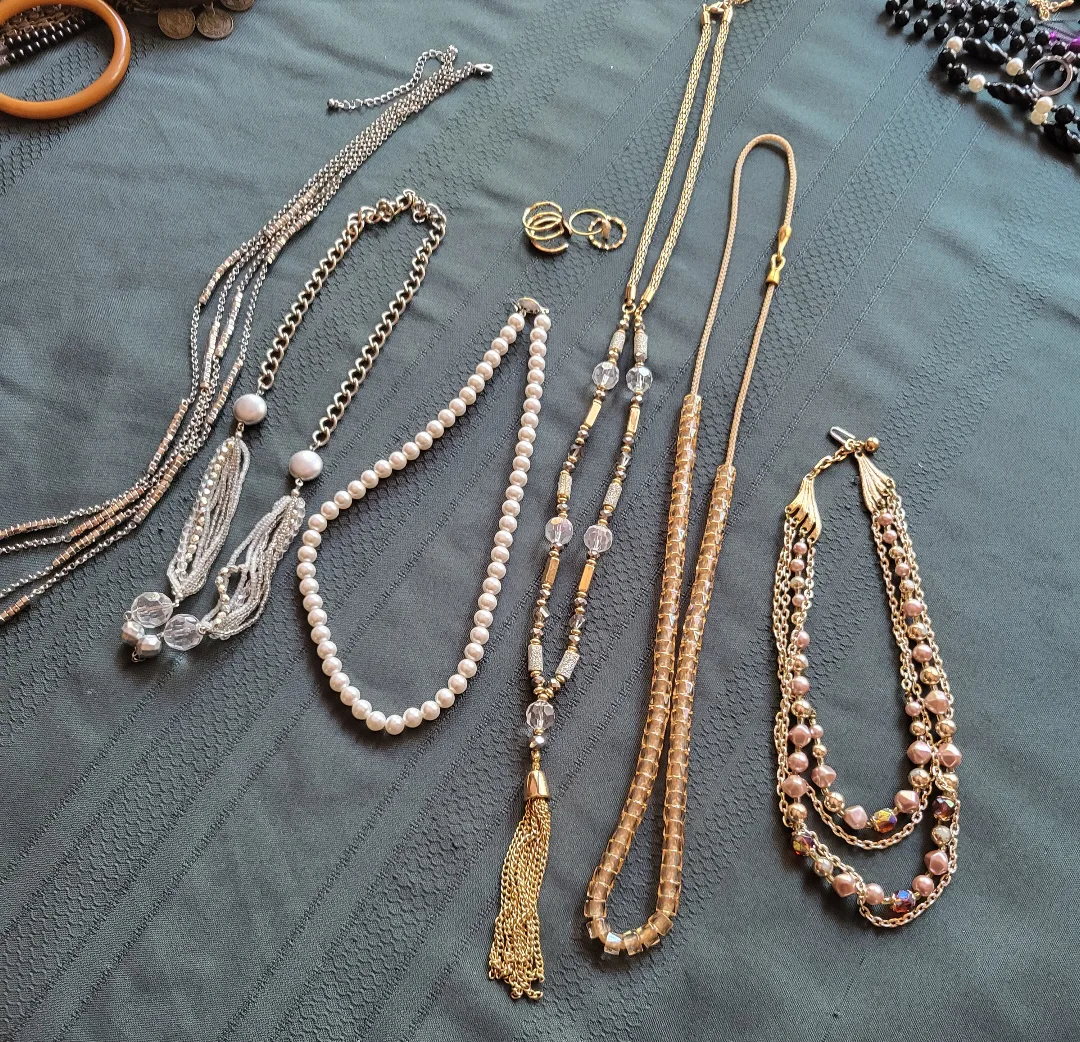 Assorted Fashion Necklaces & Ring Lot thumbnail