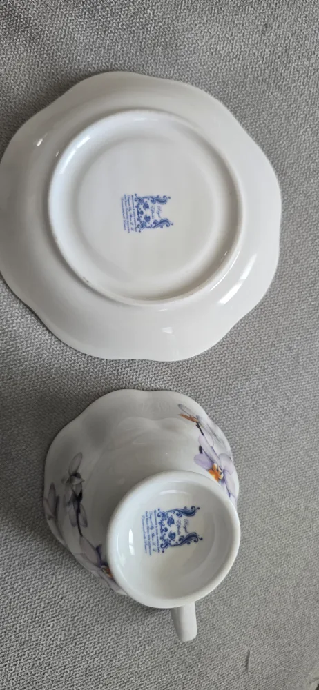 Royal Elfreda New bone China Orchid Cup & Saucer image indicator(2)