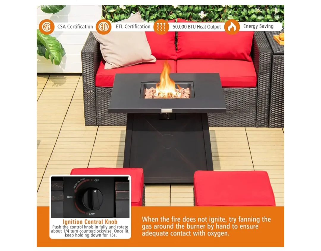 🔥Propane Fire Pit Table with propane tank!🔥 image indicator(2)