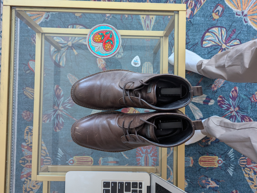 Mens' Brown Leather Chukka Boots size 9 - photo 2