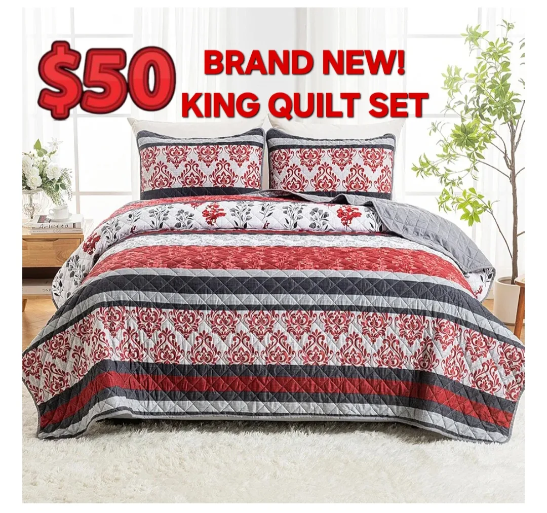 KING Size Quilt Set  - BRAND NEW! thumbnail