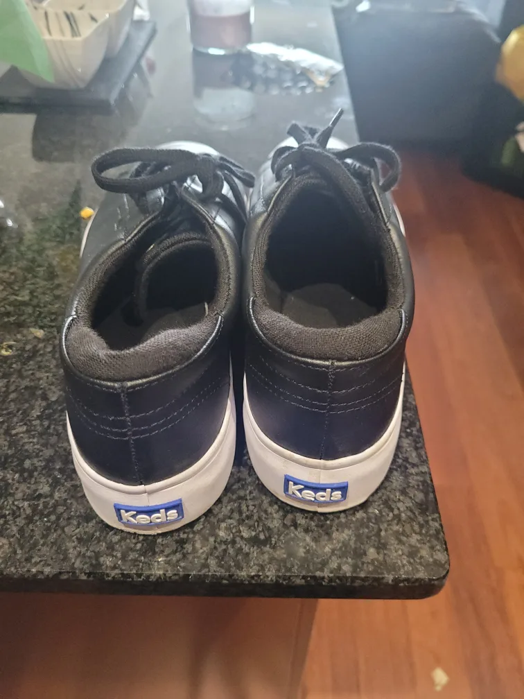 Keds Black Leather Sneakers - Size 10 thumbnail