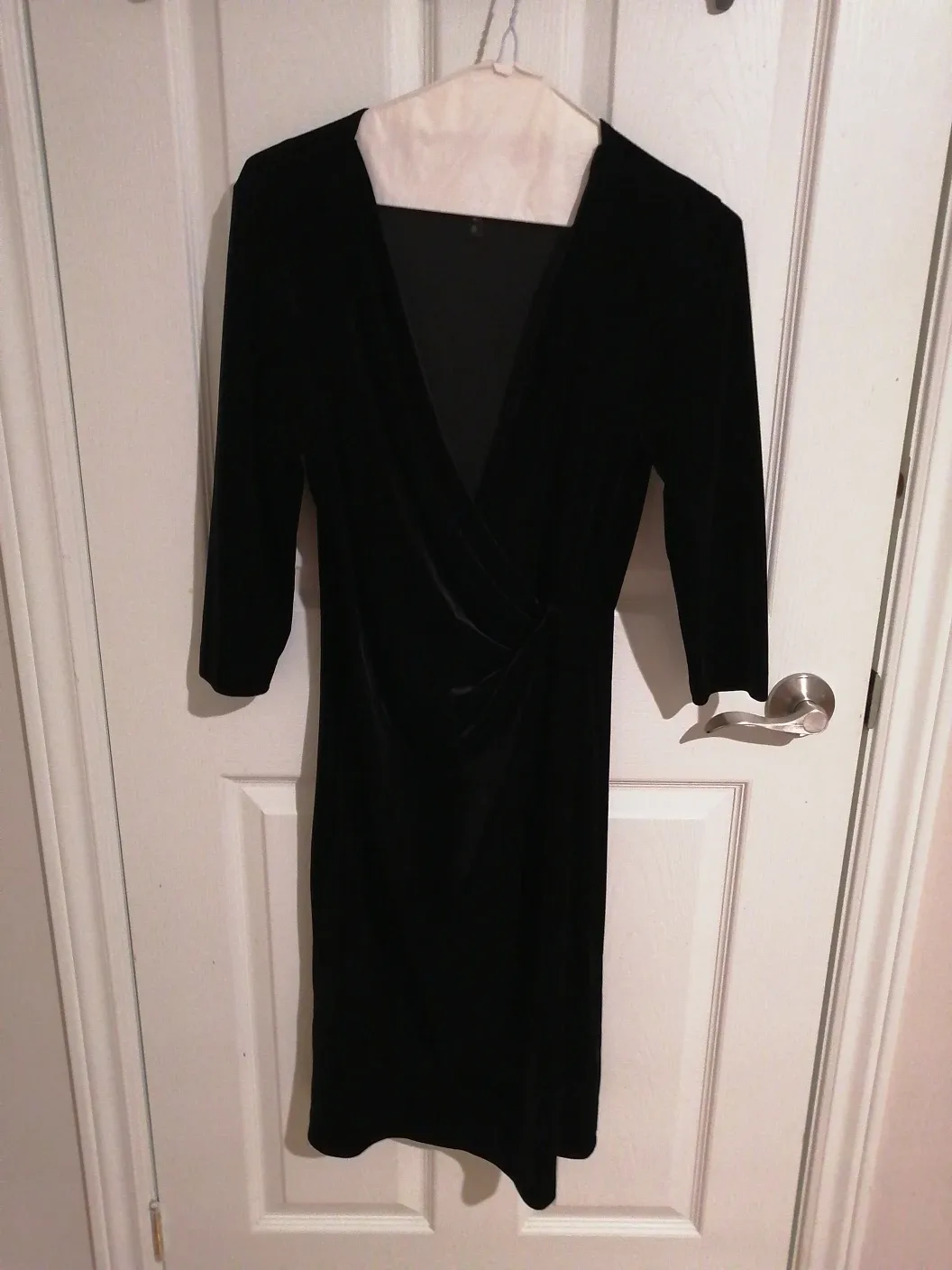 Lori M Black Velvet Dress - Size S thumbnail