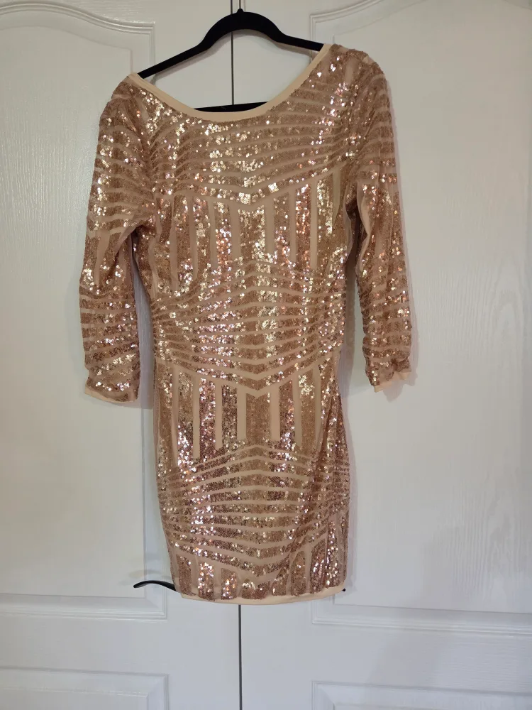 Zhihao Sequin V-Neck Dress - Size XL image indicator(4)