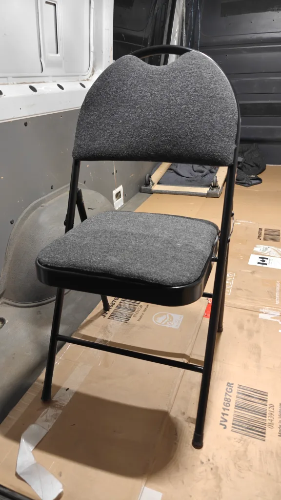 Folding Chair - Grey Fabric Seat thumbnail