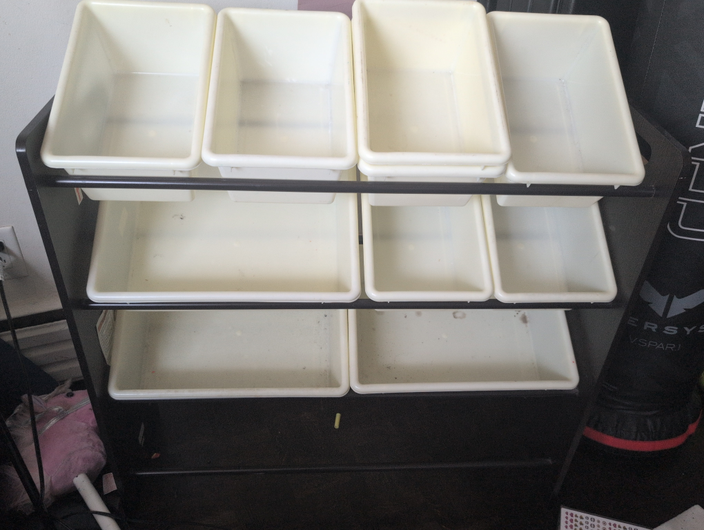 Storage Shelf with Bins