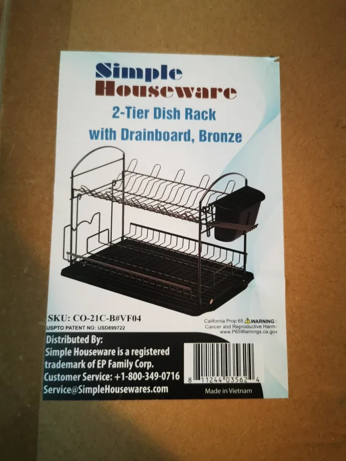 Simple Houseware 2-Tier Dish Rack image indicator(2)