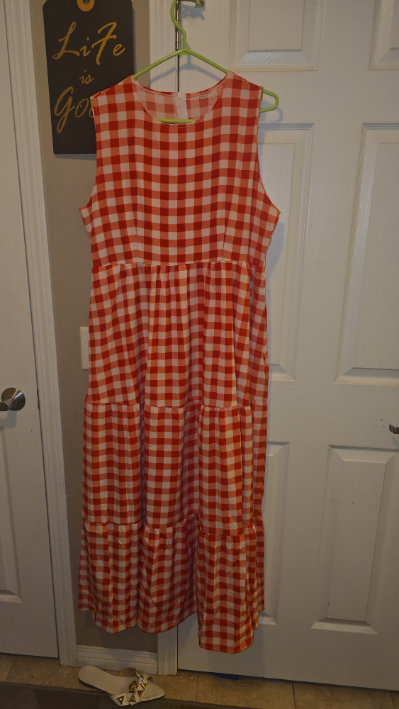 Red & White Gingham Dress - photo 3