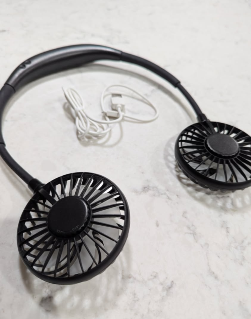 Portable Neck Fan, Personal Fan, Black - photo 2