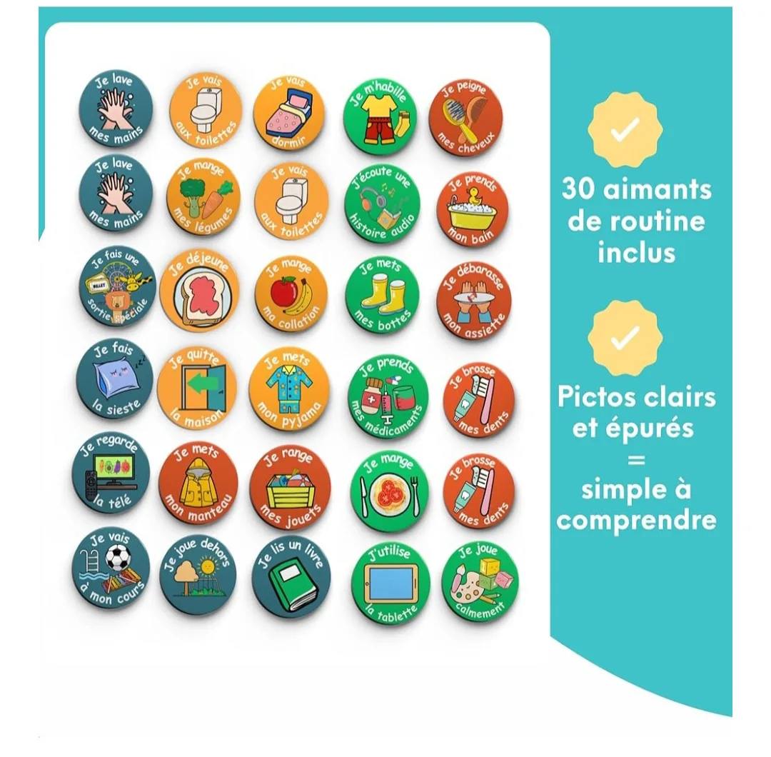 Magnetic Routine Chart for Kids (French) image indicator(7)