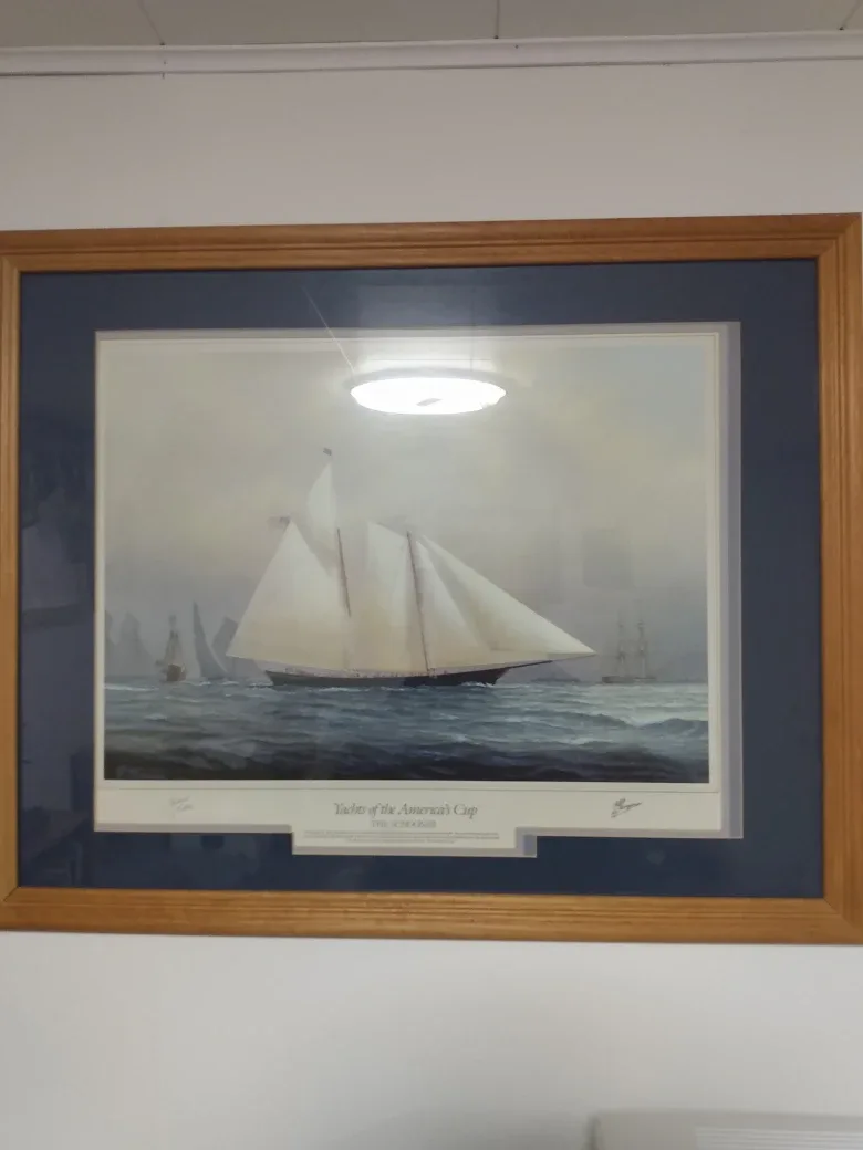 Framed "Yachts of America's Cup" Original Print thumbnail