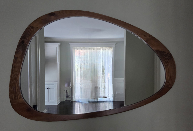 Mid Century Modern Asymmetrical Mirror