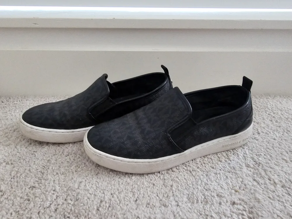 Michael Kors Black Slip-On Sneakers Size 5 image indicator(2)