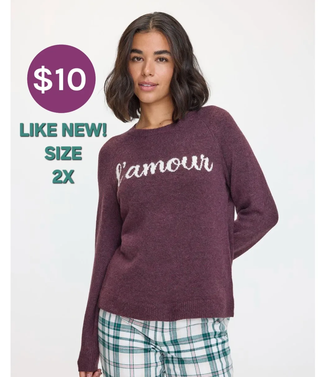 L'amour Sweater  - LIKE NEW! thumbnail